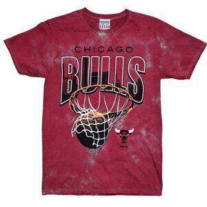 Chicago Bulls Windy City Red Size S Men's T-Shirt Tee Tie-Dye Pacsun NEW NWT